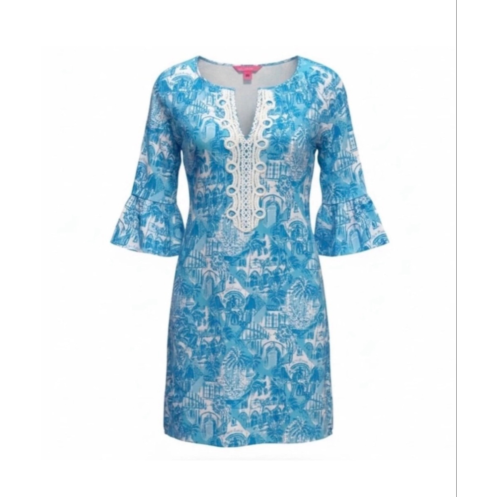 NWT Lilly Pulitzer Krysta Shift Dress Sunny State of Mind Print Medium Coastal